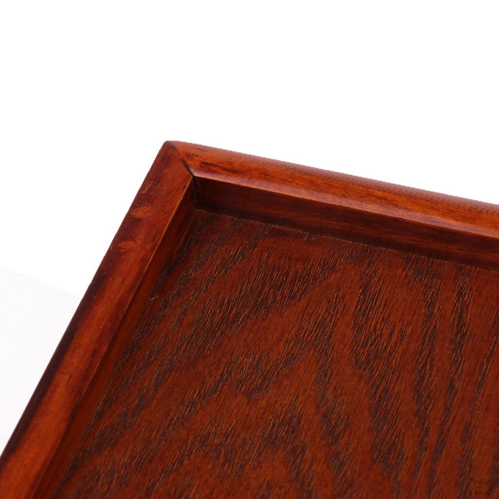 Decorative Wooden Tray (Color Brown / Black, Round Rectangular Shape for Selection)