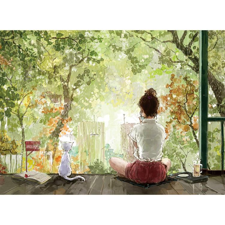 500-teiliges Puzzle - Regnerische Landschaft, beliebtes koreanisches Puzzle