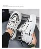 Men's Spring 2025 White Breathable Sneakers: Trendy, Versatile, Thick-Soled Casual Shoes