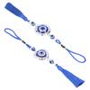 5Pcs Evil Eye Pendant Coloured Glaze Blue Tassel Exquisite Design Good Luck Evil Eye Decor for Room 