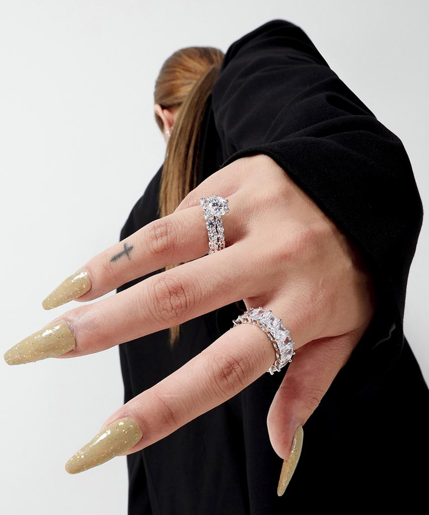 Raindrop Jewelry Emerald Eternity Ring