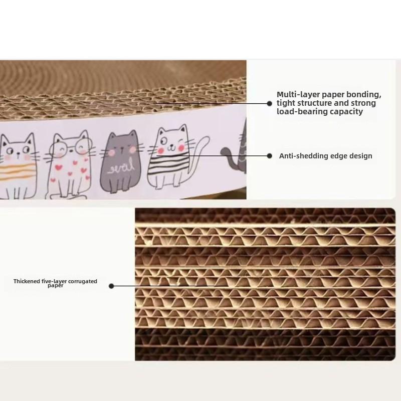 Wellpappe Kratzbaum Kratzmöbel Rund Oval Schleifkrallen Spielzeug für Katzen Verschleißfestes Katzenbett Nest Katzen Zubehör Katzen Baum