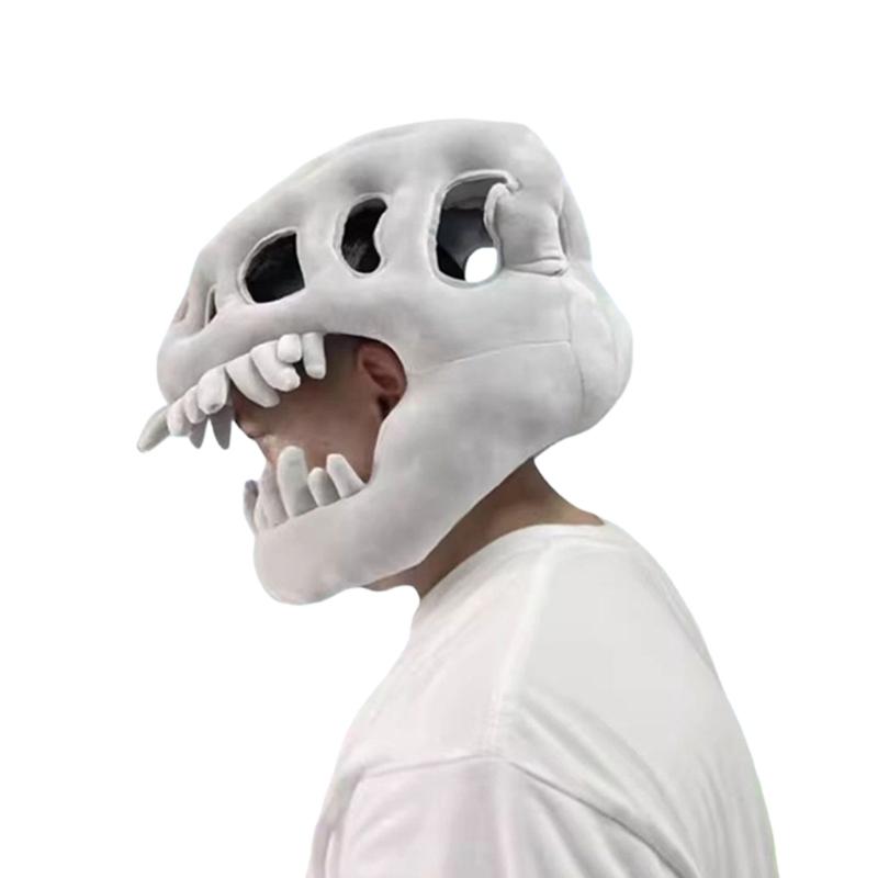 

Realistic Dinosaur Skull Headgear with Easy On Off Zippered Design for Theme Event Halloween Cosplay Party Dressingup 1