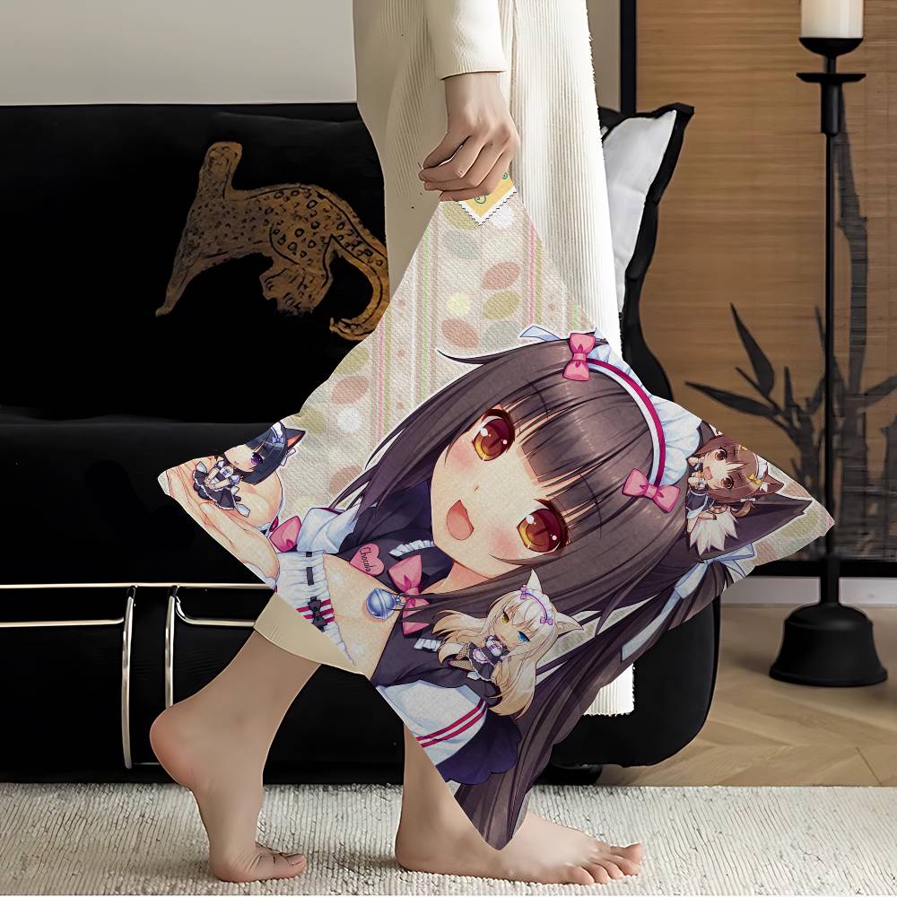 Cartoon Nekopara Classic Vintage Personalized Pillow Dust Cover Bedroom Kids Party Decoration Pillowcase Birthday Children Gift
