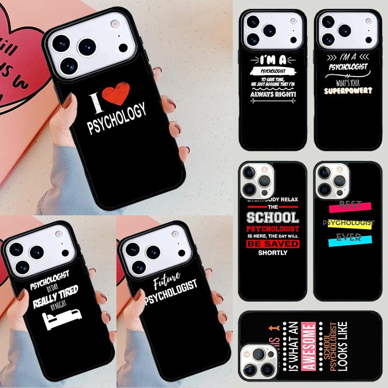 I Love Psychology PSYCHOLOGY Phone Case For iPhone 17 Air 14 15 13 12 Max Cover For Apple 14 15 16 16e 11 Pro Max Plus