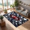 Tappeto in Flanella Stampato AC Milan Antiscivolo Morbido Poliestere Tappeto per Pavimento Tappetino Decorativo da Interno per Camera da Letto Soggiorno Divano Sala Giochi Decorazione Casa