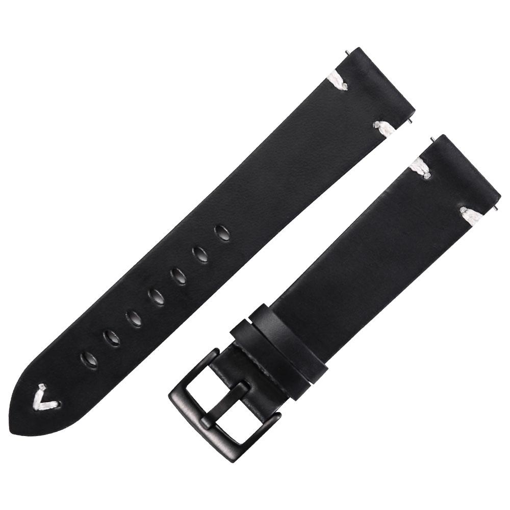 Leather Watch Strap Retro 18mm 20mm 22mm Oil Wax Leather Watchband Italian Quick Release Brown Cowhide Watch Bracelet Handmade
