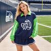 Women's Fashion Casual Printed Zip-Up Sweatshirt with Stand Collar and Long Sleeve