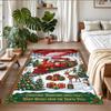 Christmas Printed Square Area Rug Soft Non Slip Floor Carpet For Bedroom Holiday Gift