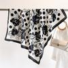 Silk scarf Korean version polka dot fashion scarf twill square scarf 91cm simple light luxury temperament sun protection shawl headscarf women