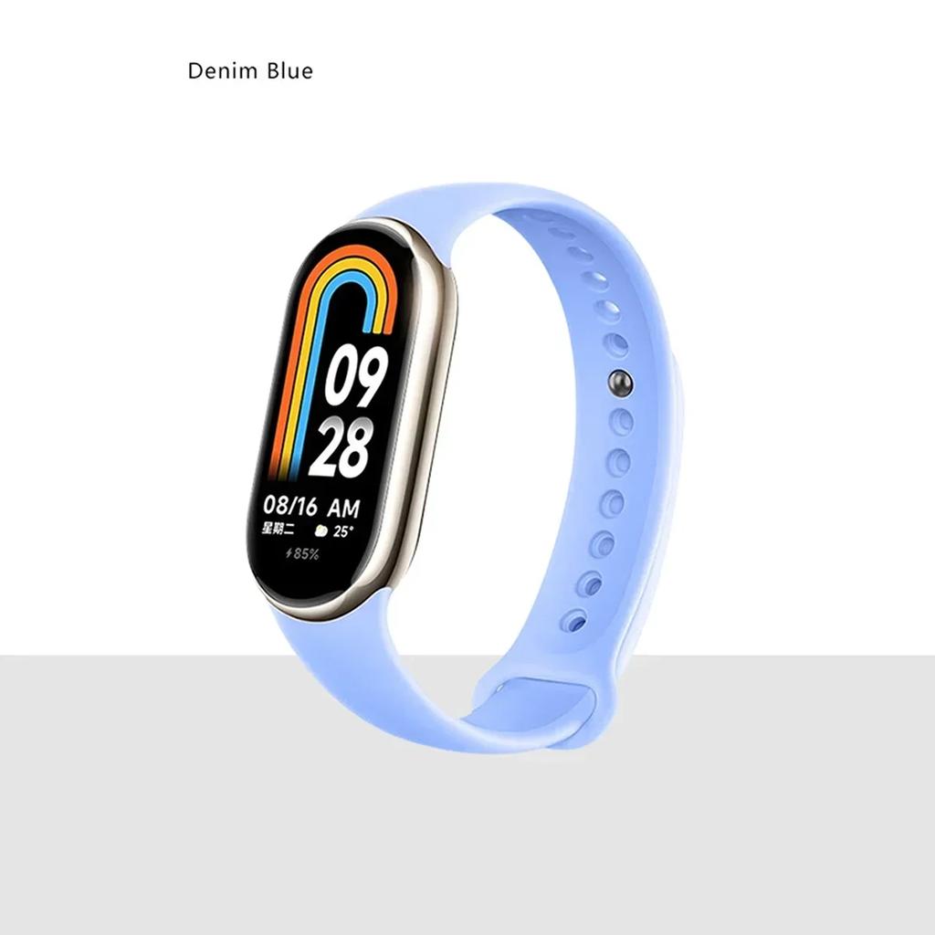 Silicone Strap for Xiaomi Mi Band 9 8 Strap NFC Sports Rubber Bracelet Wristband Pulseira Correa Smart for Mi Band 8/9 Accessory