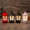 Decoração de Natal lanterna de vento hexagonal cheia de estrelas luz noturna LED dourado escovado atmosfera de presente de Natal ornamentos