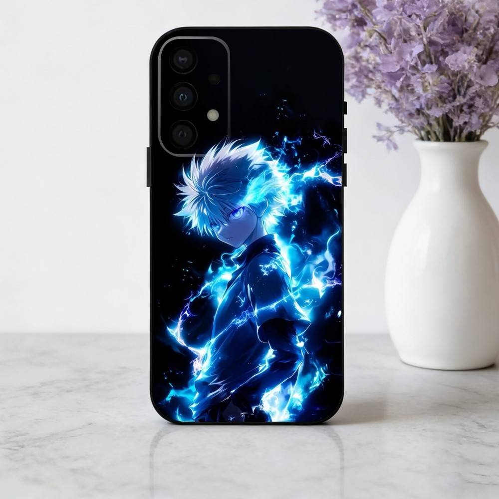 K-Killua Z-Zoldyck H-Hunter X Hunter Phone Case For Samsung Galaxy A73,A72,A71,A70,A53,A52,A51,Soft Silicone Black Cover