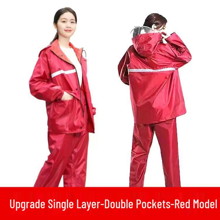 Unisex Anti-Storm Raincoat and Pants Set for Cycling and Labor Protection