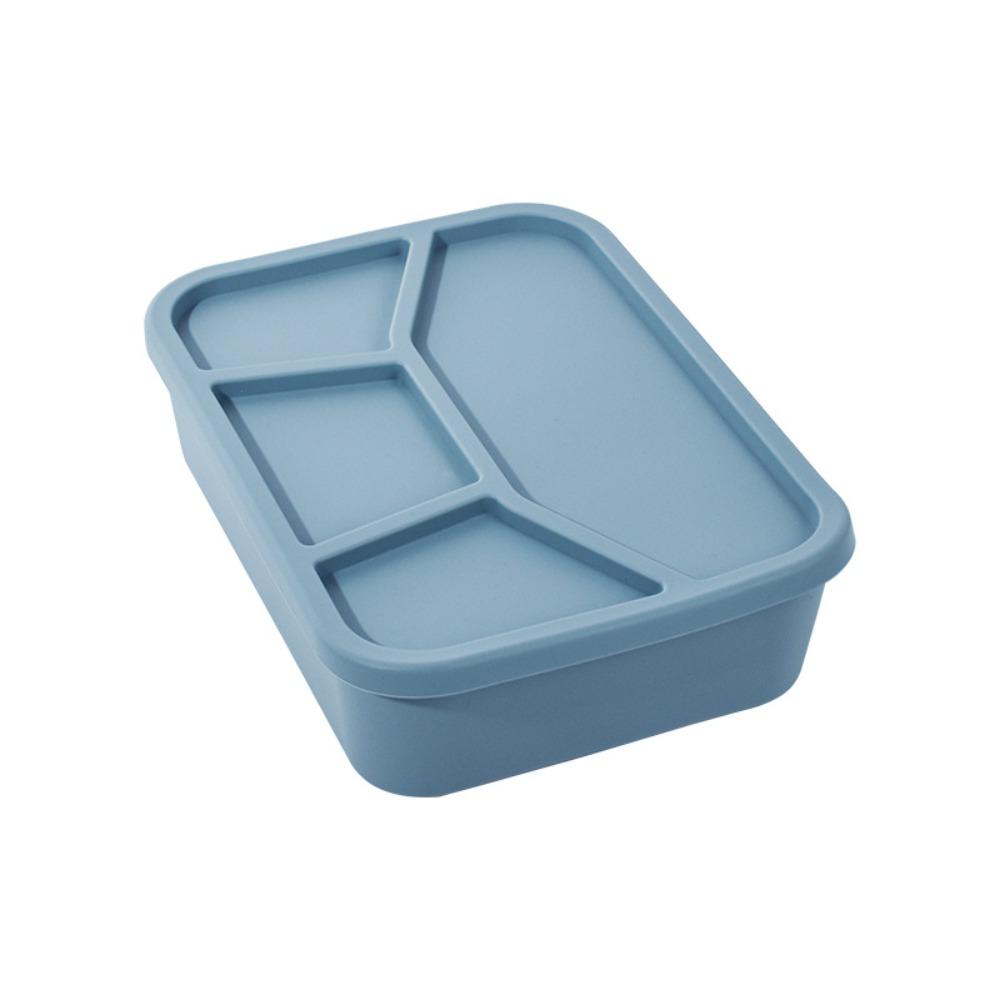 4 Compartment Silicone Lunch Box Microwave Safe Fresh-keeping Box Durable Food Container  Worker
