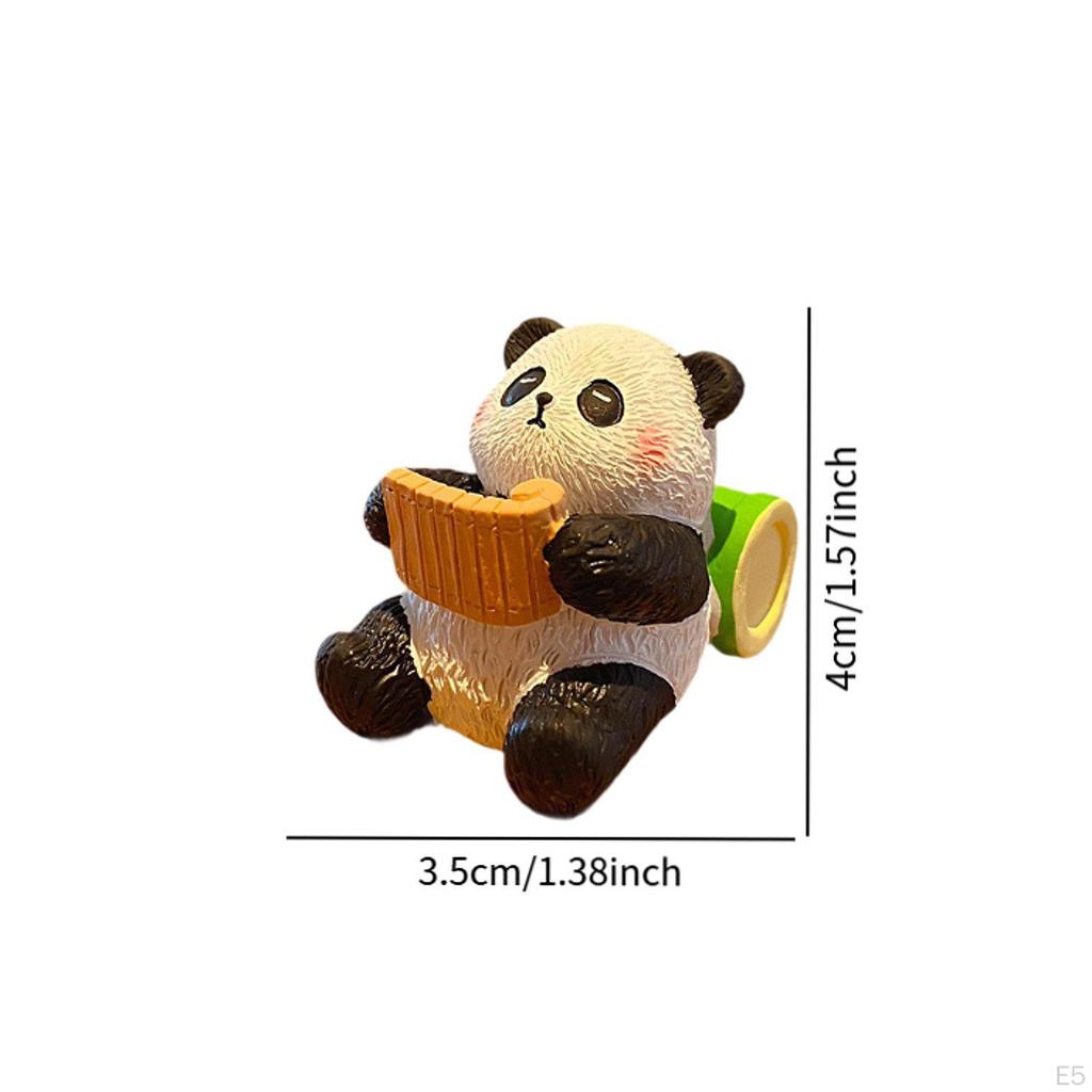 Decorative Panda Figurine for Table, Car Dashboard, Small Statuette, Centerpiece, Mantelpiece