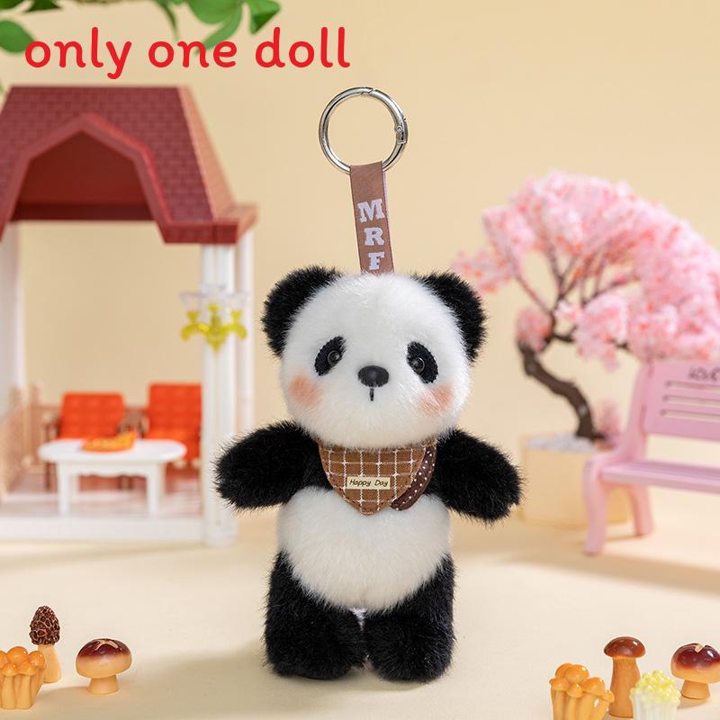 Cute Rabbit Panda And Monkey Plush Keychain With Pp Cotton For Bag Decoration