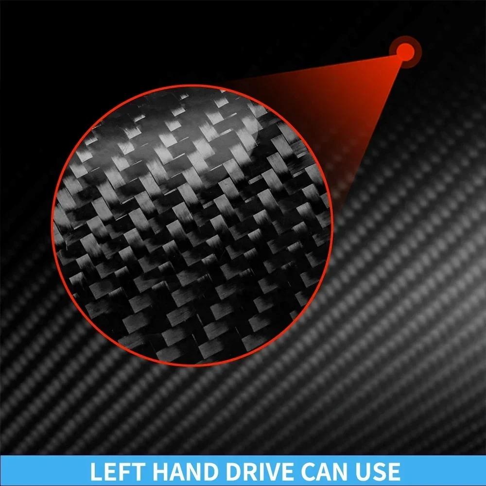 Carbon Fiber Car Accessories Driver Dashboard Storage Decorative Modified Interior Cover Sticker For Maserati Ghibli 2014-2015