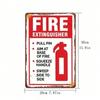 Vintage Fire Extinguisher Tin Sign, Rustic Metal Wall Art 8x12 Inch Retro Industrial Decor for Garage Man Cave Home Bar Funny