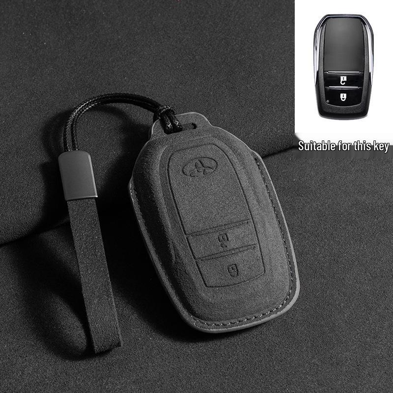 2024 Toyota Crown Highlander Suede Key Case: Three-Color Full Wrap for Men
