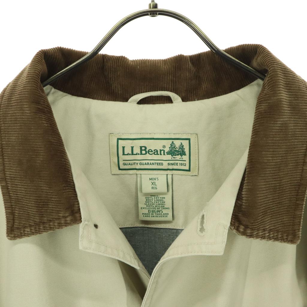 L.L.BEAN Long Sleeve Corduroy Collar Hunting Jacket XL Beige Men's Used