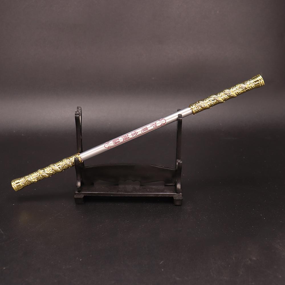 

1шт серебристый металлический стержень 22см Укун оружие настольное украшение с полкой игровая периферия стойка для дисплея для черного мифа:УКонг