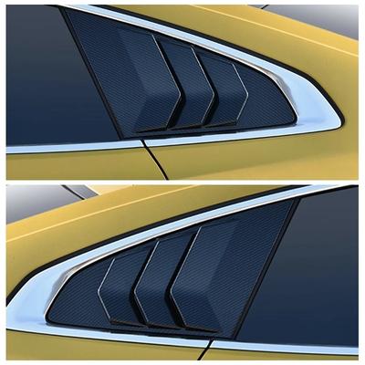 For VW Volkswagen Arteon CC 2017 2018 ABS Carbon Fiber Rear Triangle Window Shutter Cover Trims Car Accessories