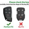 TPU 5-Button Key Fob Cover Case For –2025 GMC Sierra & Chevy Silverado 1500/2500HD/3500HD, 2-Pack, Truck Key Protector Shell (Grey)