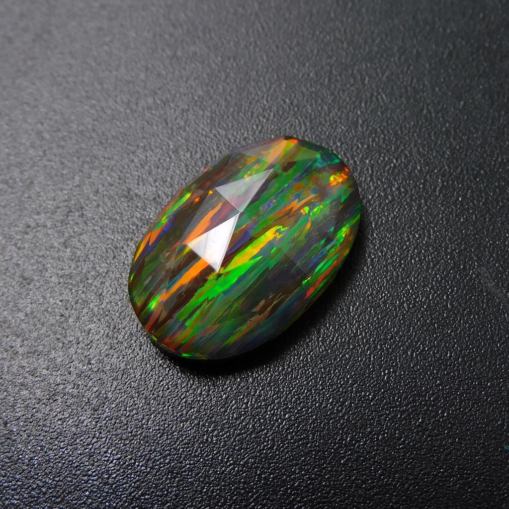 Lab-Created Opal Loose Gemstone Brilliant Oval Cut 7.65 ct Boulder -W October Birthday Birthstone