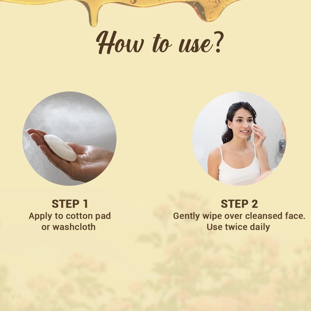 Biotique Honey Water Toner For Pore Tightening & Brightening Skin | 120ml | pH Balance | Hydrating Botanical Extracts