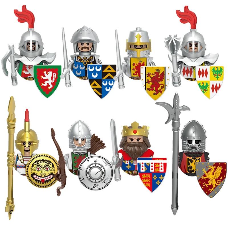 Zabawki dla dzieci Średniowiecze Starożytna Grecja Ciężka piechota Zbrojny rycerz Łucznik Figurki wojskowe Sprzęt bojowy Model Prezenty dla chłopców