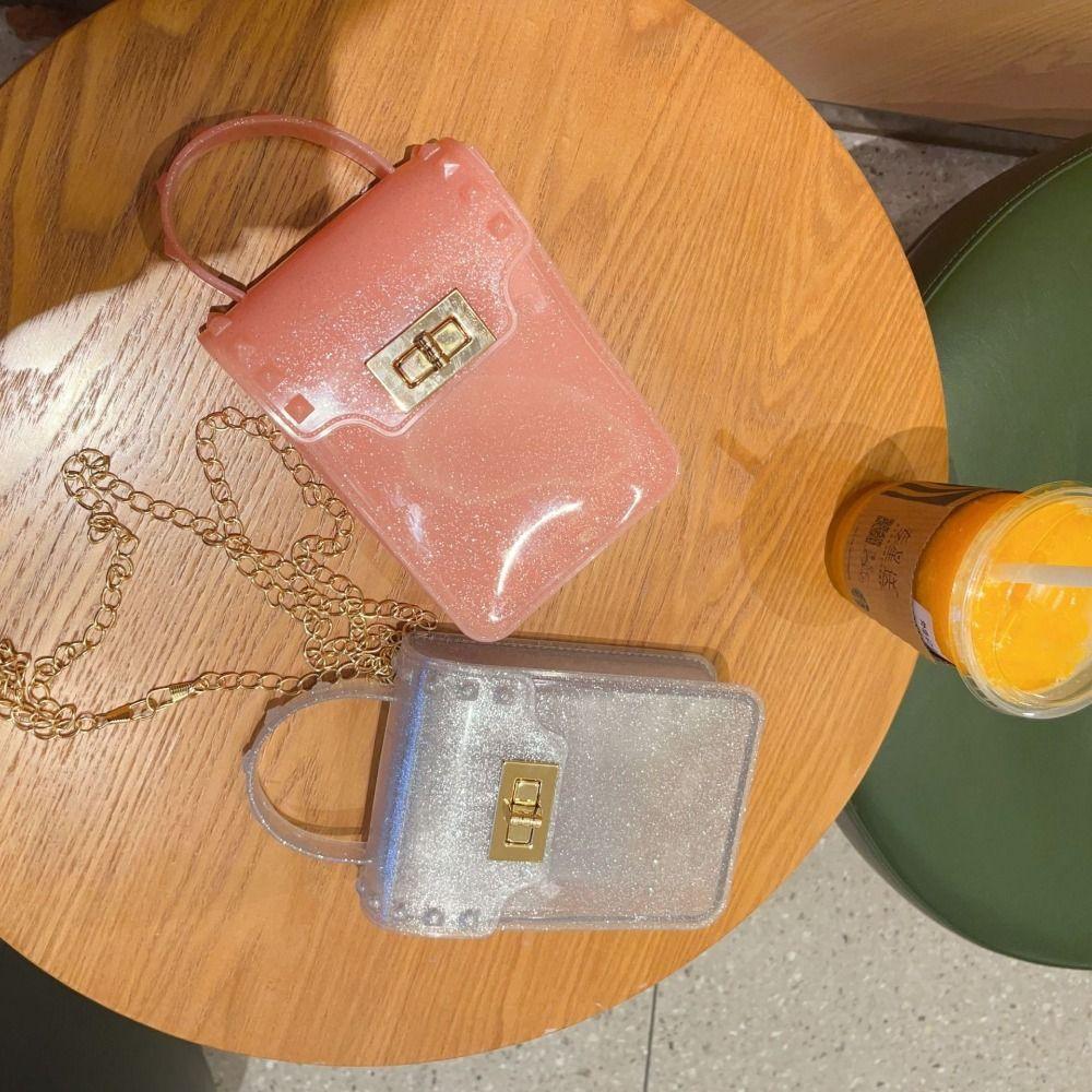 Candy Color Shoulder Bag Fashion Handbags Messenger Bag Jelly Bag  Children