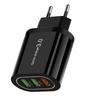 3A QC3.0 3-USB Fast Charger - EU/US Standard for Mobile Phones