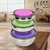 Stainless Steel Sl Bowl Set, Food Storage Container Kitchen Tool, S,M,L,   , Idl for Household Kitchen, Students,  Workers, Storage Bowl wi