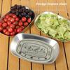 Vassoio portaoggetti retrò Lattina rotonda Desktop Disco Piatto per frutta snack pasticcini Piatto per dolci Caramelliera Strumenti per la conservazione degli alimenti per la cucina domestica