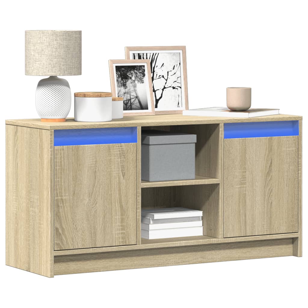 Vidaxl TV-Schrank mit LED, Sonoma-Eiche, 100x34x50 cm