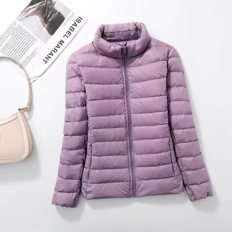 New Light and Thin Down Jacket Women's Short Hooded Stand-up Collar Light and Slim Outdoor Thin Large Size Women's Jacket