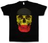 CLASSIC BELGIUM SKULL FLAG T-SHIRT Biker MC Banner Shirt Sizes S 5XL