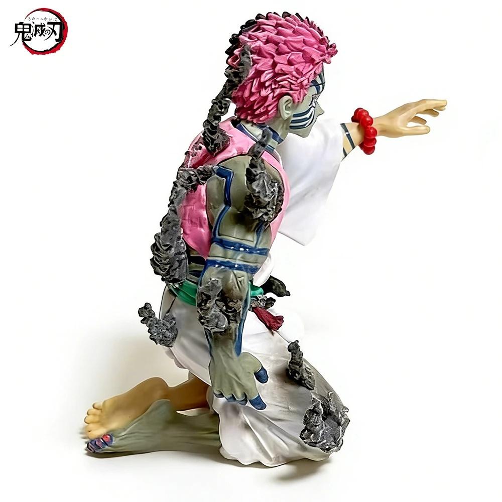 Akaza Kneeling Gk Figure Douma Sitting Noodle Stopper Anime Figurine Statue Collectible Model Desktop Decoration Gift For Fans