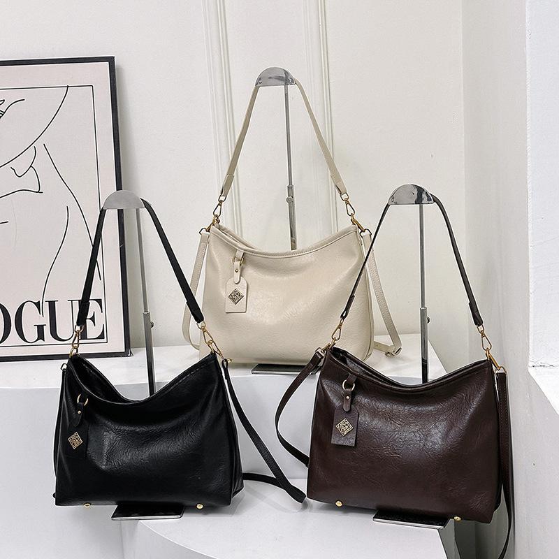 Bag Women'S Large-Capacity Tote Bag Maillard Antique Commuter Bag Shoulder Bag Casual Versatile Messenger Bag Women