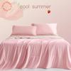 Cool Fabric Breathable Summer Queen Quilt Children Adult Ice Silk Quilt Cotton Quilt Core Fruit Color Blanket Comforter Colcha