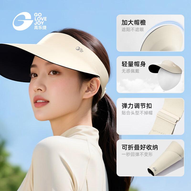 GOLOVEJOY Sun Protection Hat Open Top Summer Outdoor Sports Cycling Commuting Sunshade Wide Brim Foldable