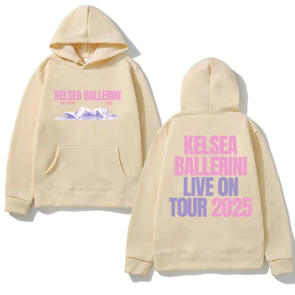 KELSEA BALLERINI LIVE ON TOUR HOODIE Kelsea Ballerini High Quality Print Harajuku Sweatshirt with Hooded Fleece Comfortable Hoody