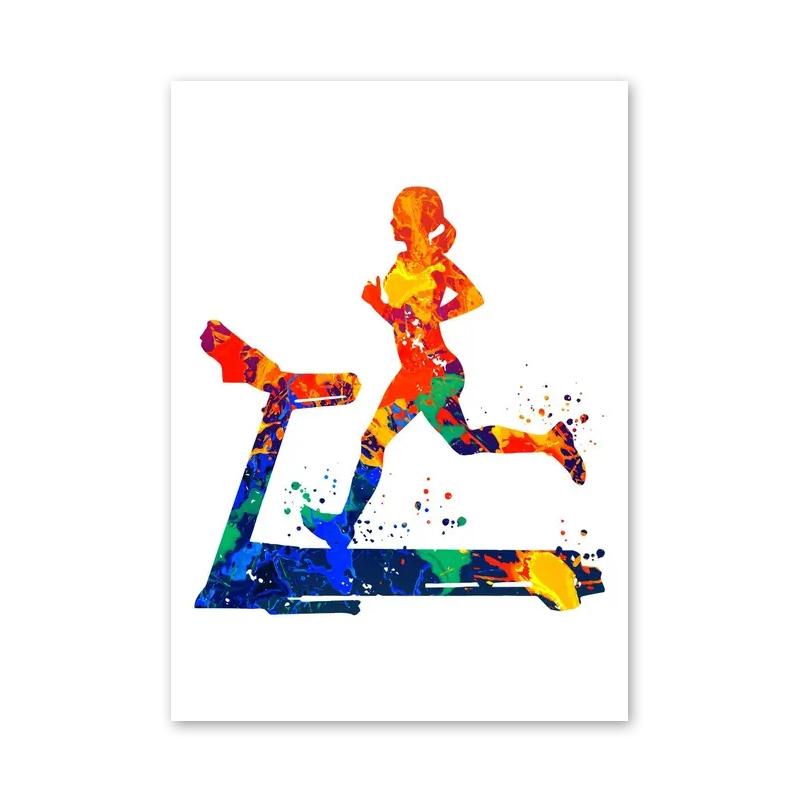 Abstract Watercolor Posters and Prints Young Basketball Players Modern Wall Art Canvas Painting for Sports Rooms Home Decoration