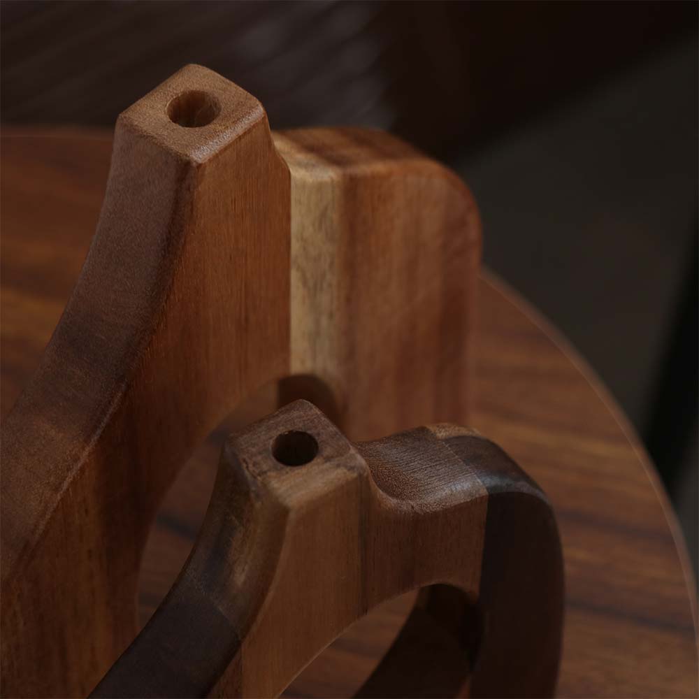 Solid Wood Wooden Vase Irregular Shape Floral Arrangement Vase Nordic Style Vase  Floral Display