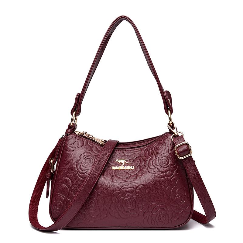 Handbag - Elegant Middle-aged Mother Bag - Casual Single-shoulder Crossbody Bag