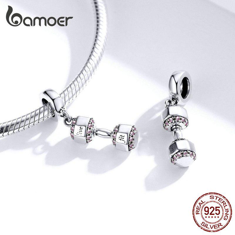 BAMOER Genuine 925 Sterling Silver Pendant Charm for Women Original 925 Snake Bracelet Necklace