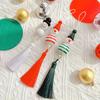 Christmas Theme Phone Lanyard Puppet Pendant Strap Detachable Beaded Phone Chain Keyring Portable Accessory for Women