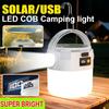 Solar LED COB Camping Lights Lightweight Camping Lantern USB/Solar Rechargeable Waterproof Lamp For Outdoor Home Hiking Night