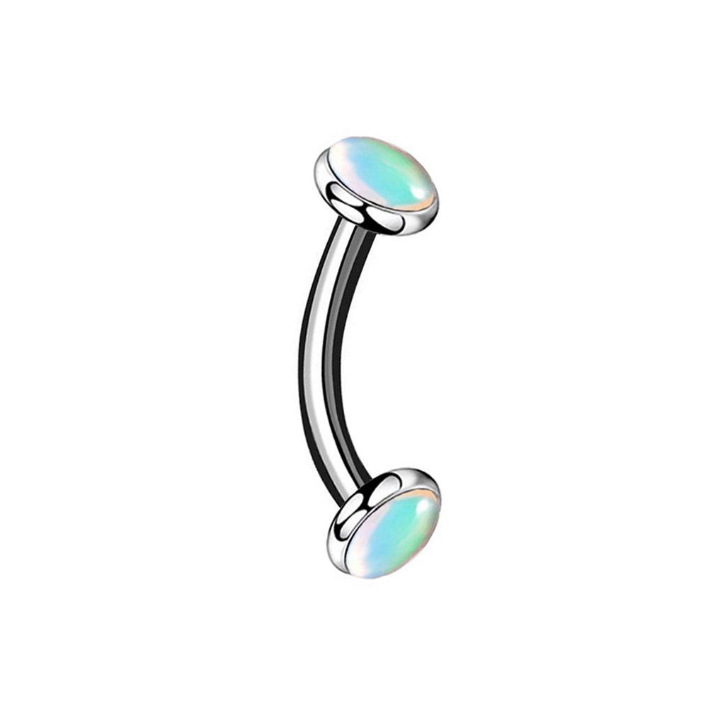 Stainless Steel Threaded Flash Film Ear and Eyebrow Studs for Piercing